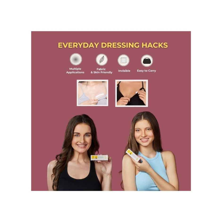 Slickfix Fashion Dressing Tape Invisible Double-Sided Body Tape (Fabric & Skin Friendly) (Pack Of 36)