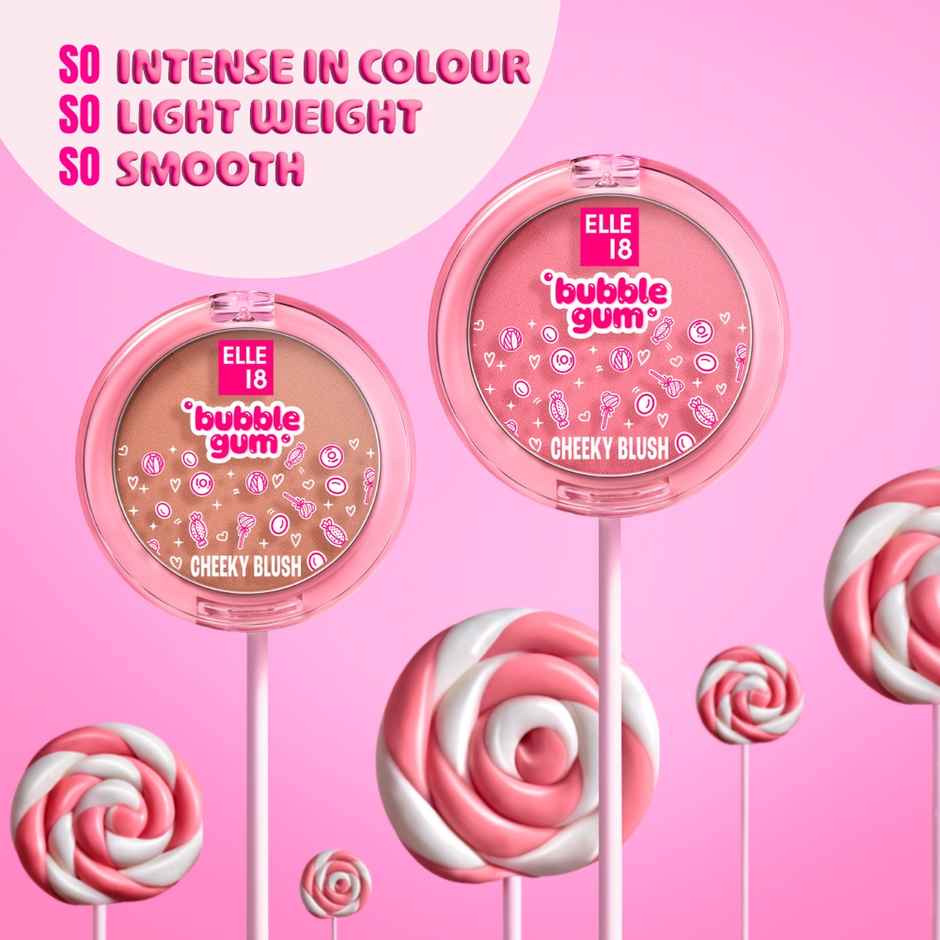 Elle 18 Bubblegum Blush | Pink | Matte Finish | High Pigment | Buildable Coverage