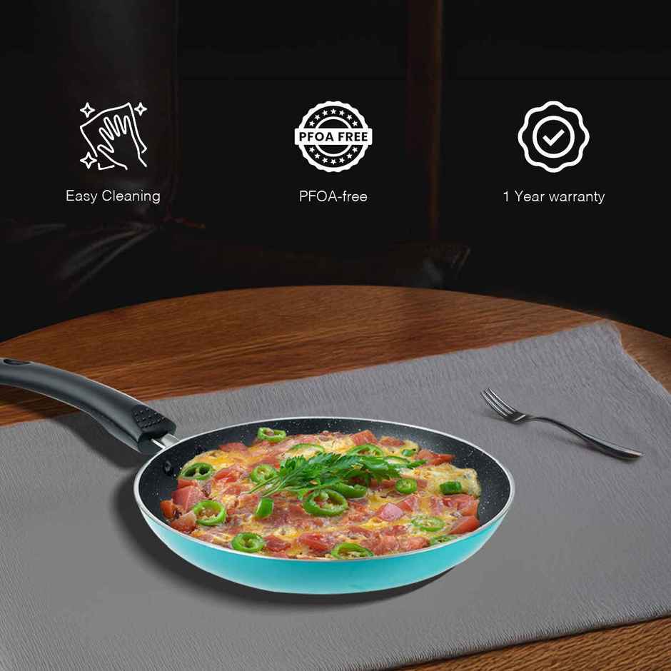 BAY6 Nonstick Fry Pan | 22 cm | 3 mm | Teal | Induction Compatible | Induction Bottom
