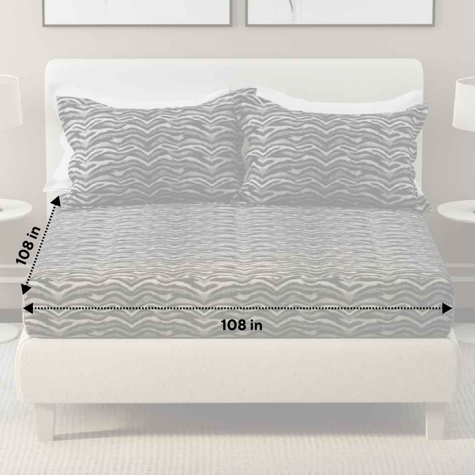 Boutique Living Untamed 100% Cotton 270 TC Bedsheet with 2 Pillow Covers