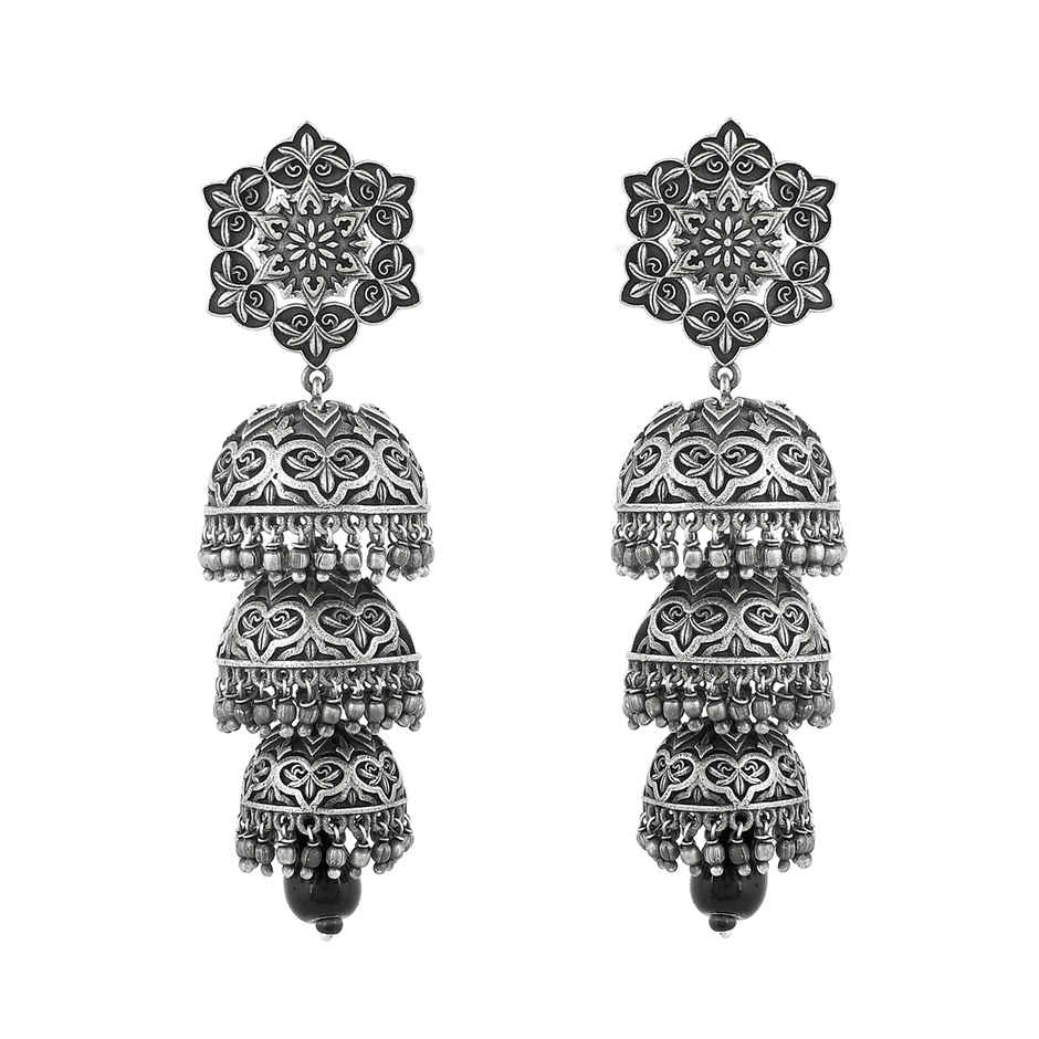Voylla Nrityotsava Falguni 3 Layers Jhumka Earrings
