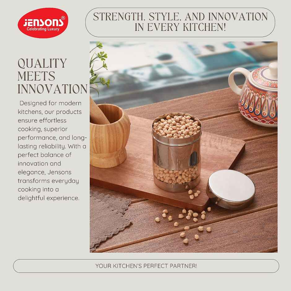 Jensons Straight Canister 9 cm (Set of 2 Pcs)