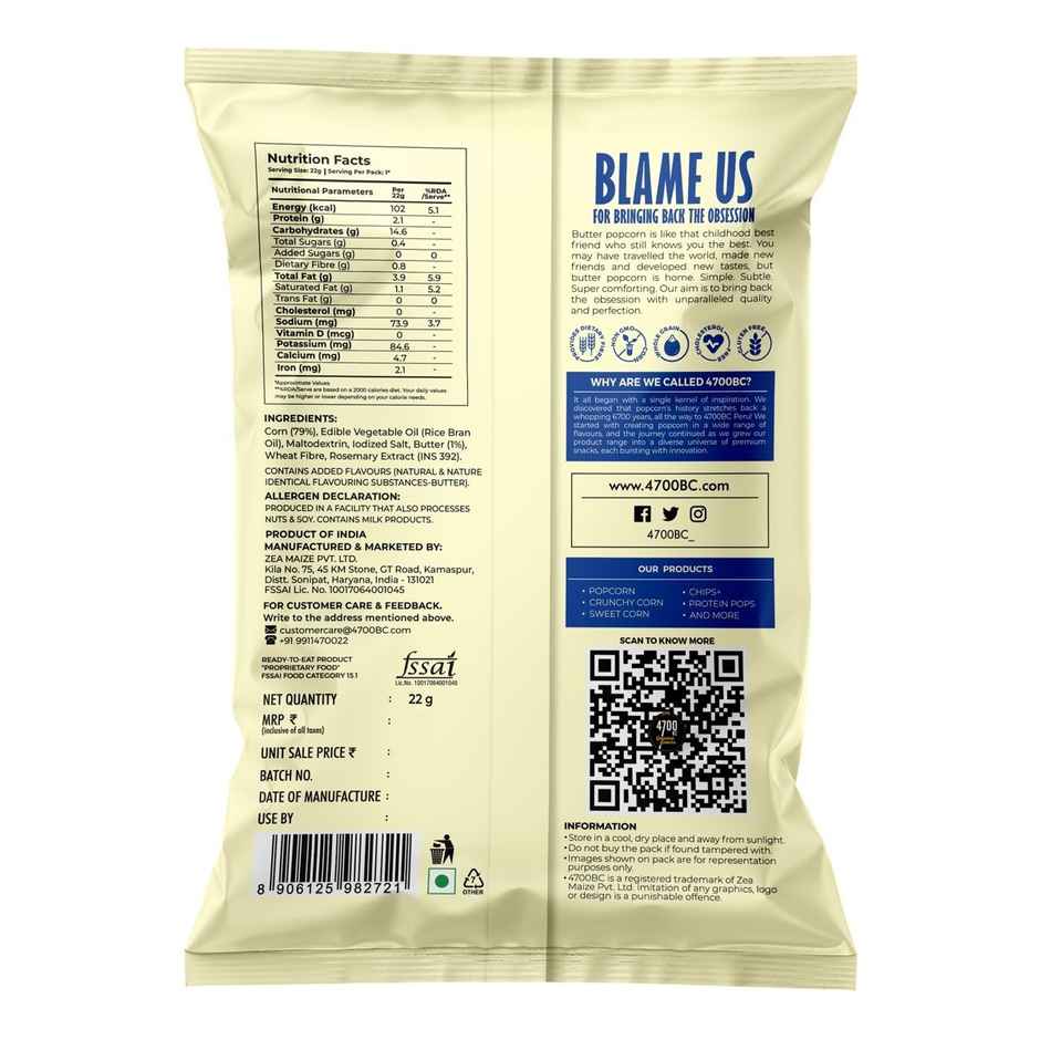 4700BC Butter Popcorn | Ready to Eat Snack