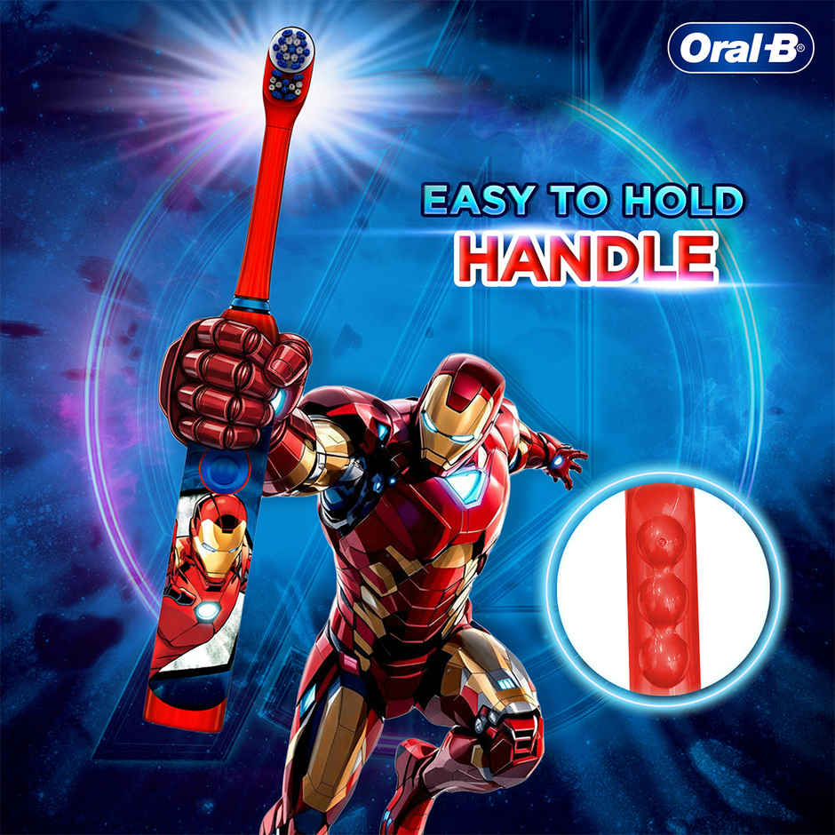 Oral-B Kids Iron Man Soft Battery Electric Toothbrush | 3+ Years