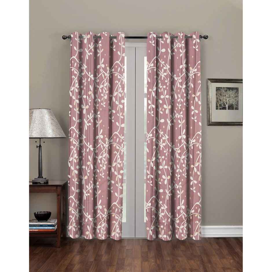 BAY6 Polyester Long Door Curtains | Brown - 9 x 4 ft