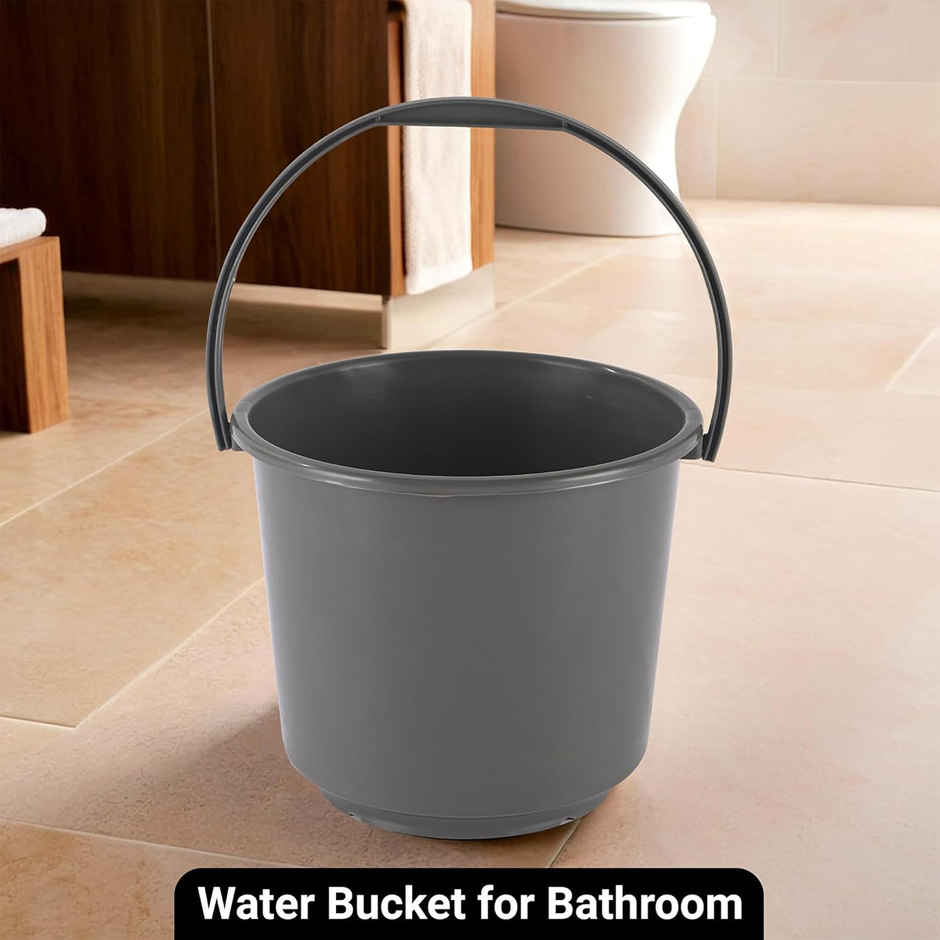 Kuber Industries 5L Plastic Bucket for Cleaning & Storage | Grey
