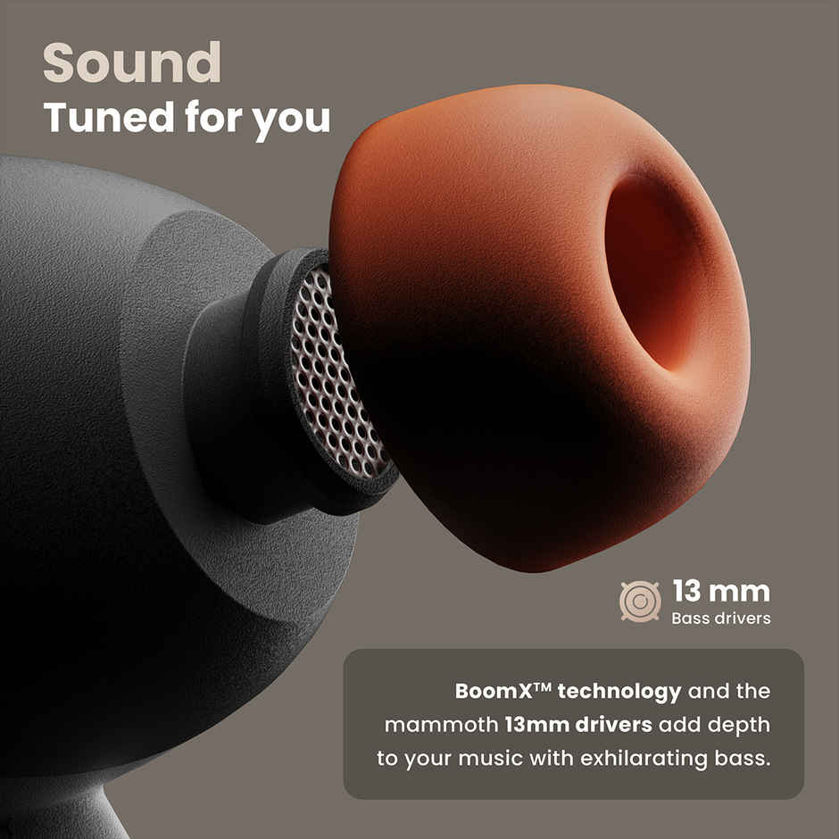 GOBOULT Airbass Z35 with Zen Enc Mic | 32H Playtime | 5.3 Bluetooth| Sunset Grey