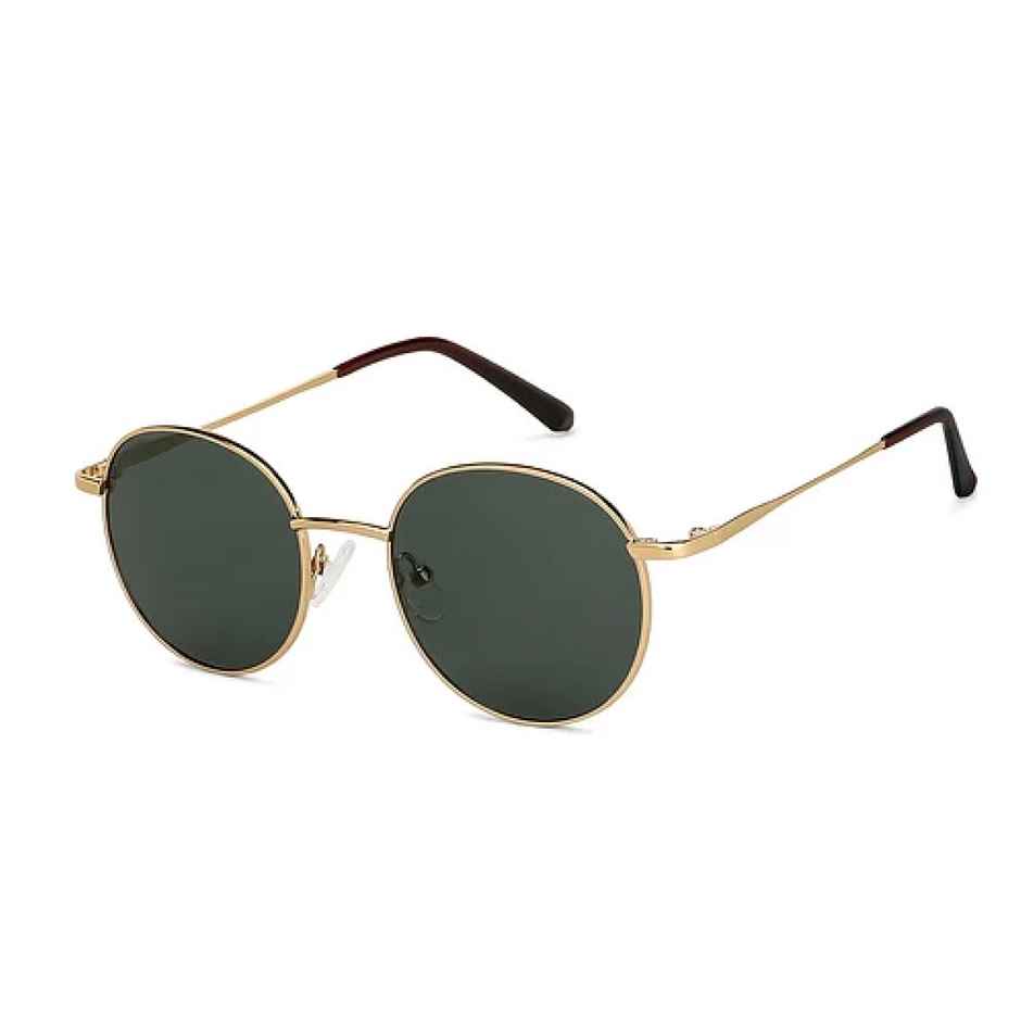 Vincent Chase By Lenskart Unisex Solid Metal Round Sunglasses | Gold - M