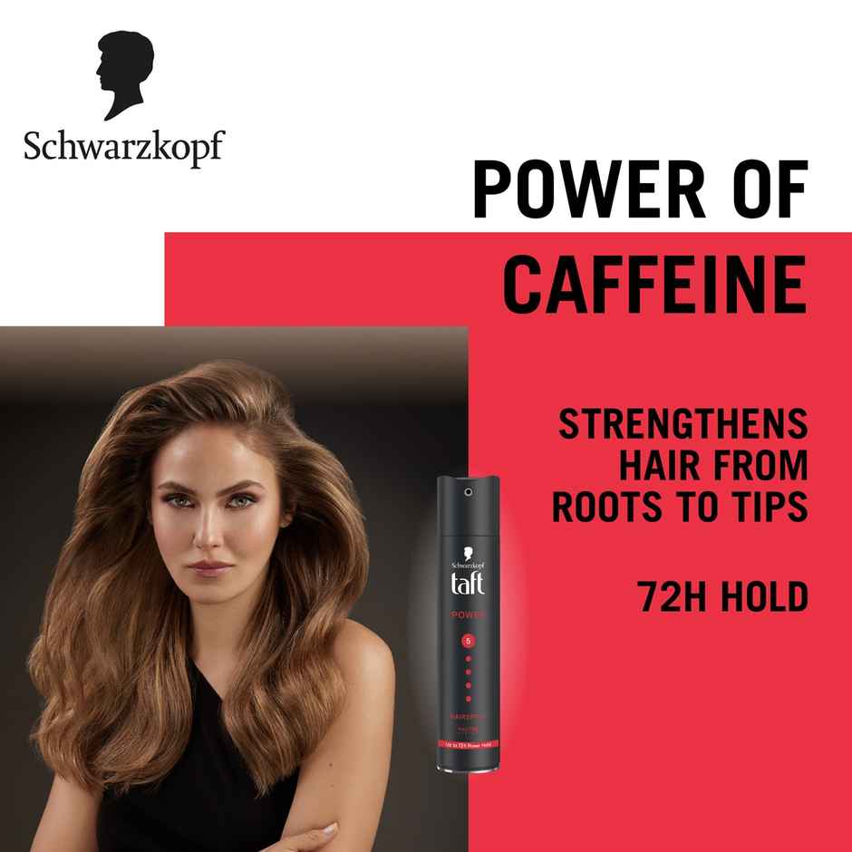 Schwarzkopf Taft Power Hair Lacquer Hairspray Hold 5 Up To 72h Power Hold