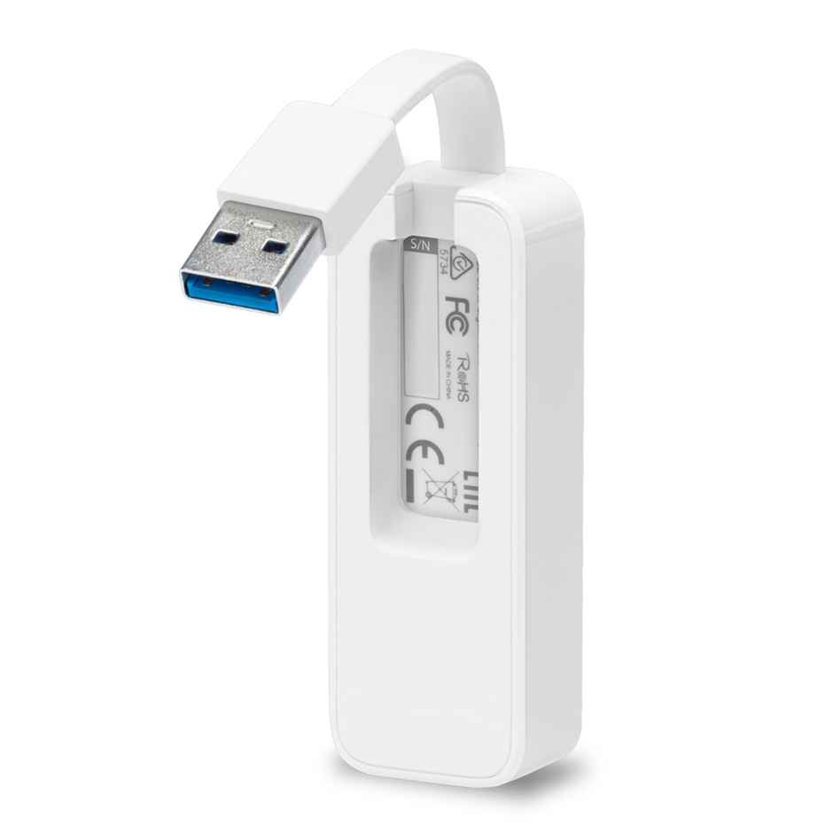 Tp-Link Ue300 USB 3.0 To Rj45 Gigabit Ethernet Network Adapter For Laptop- Plug And Play - White
