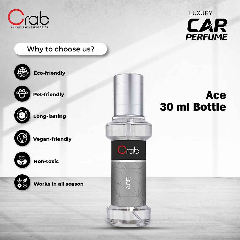 Crab Premium Ace Fragrance Spray | Long-Lasting Car Perfume Freshener for Home, Office & Vehicles
