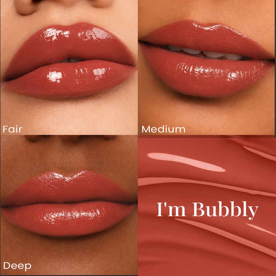Staze Gloss Lock 2-in-1 Liquid Lipstick + Clear Gloss | Transferproof  | 03 Im Bubbly | 7g