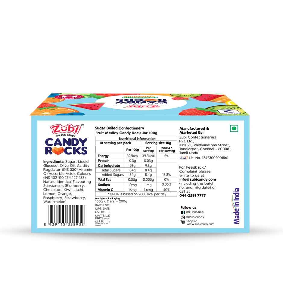 Zubi Candy Rocks Jar