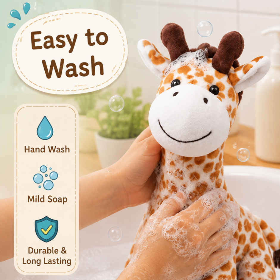 ToyTales Happy GIRAFFE Plush Toy | Stuffed Animal Soft Toy | Birthday Gift for Kids | Gift Baby | 35cm