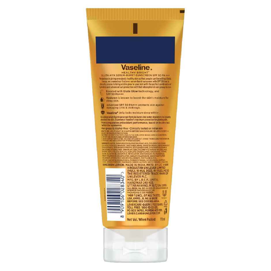 Vaseline Gluta Hya - Antioxidant Spf 50 Pa+++ Sunscreen |Glutathione & Hyaluronic Acid