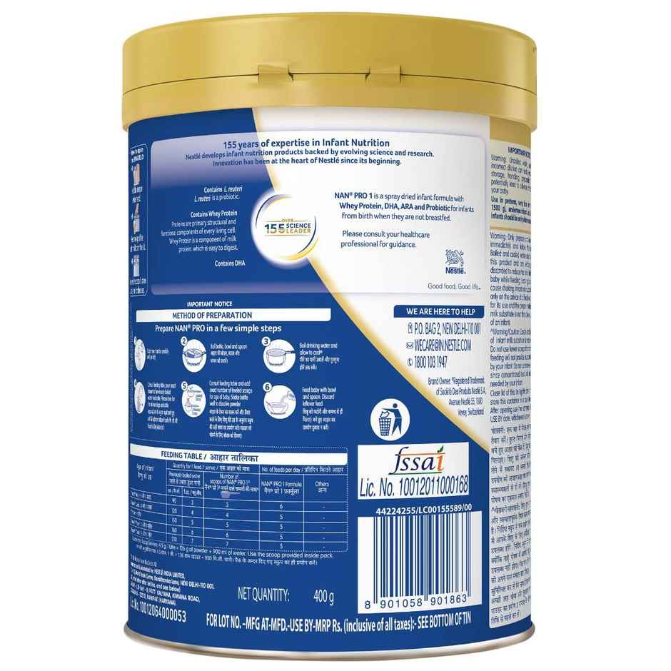 Nestle NAN PRO Stage 1 Infant Formula, Tin Pack | 0 - 6 M