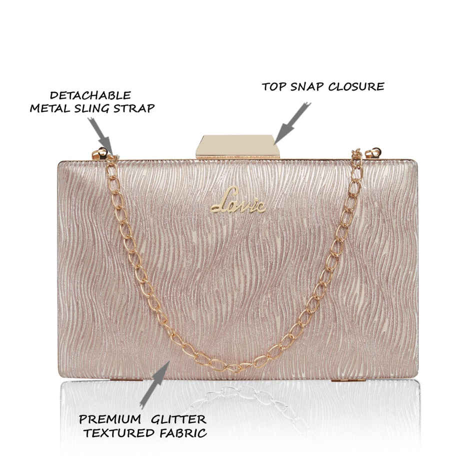 Lavie Women's Glitz Framed Clutch | Gold