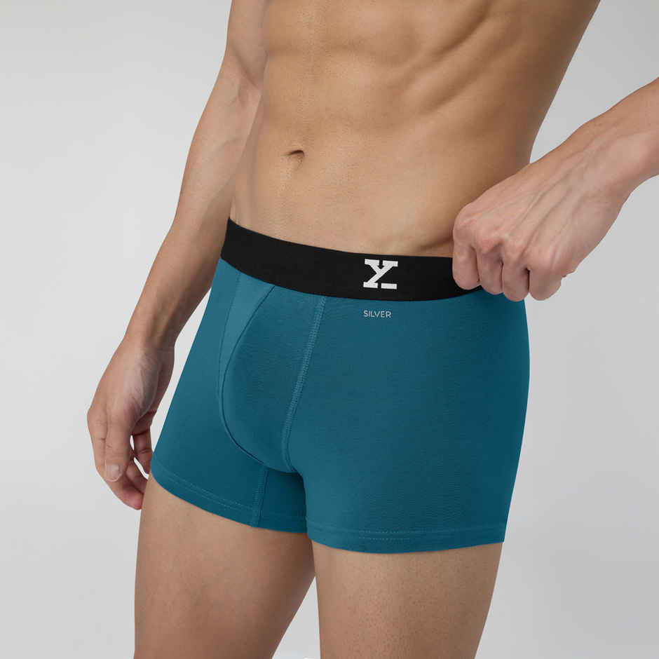 XYXX Men's Aero Cotton Solid Trunks Pack of 1, Green Emerald| XL