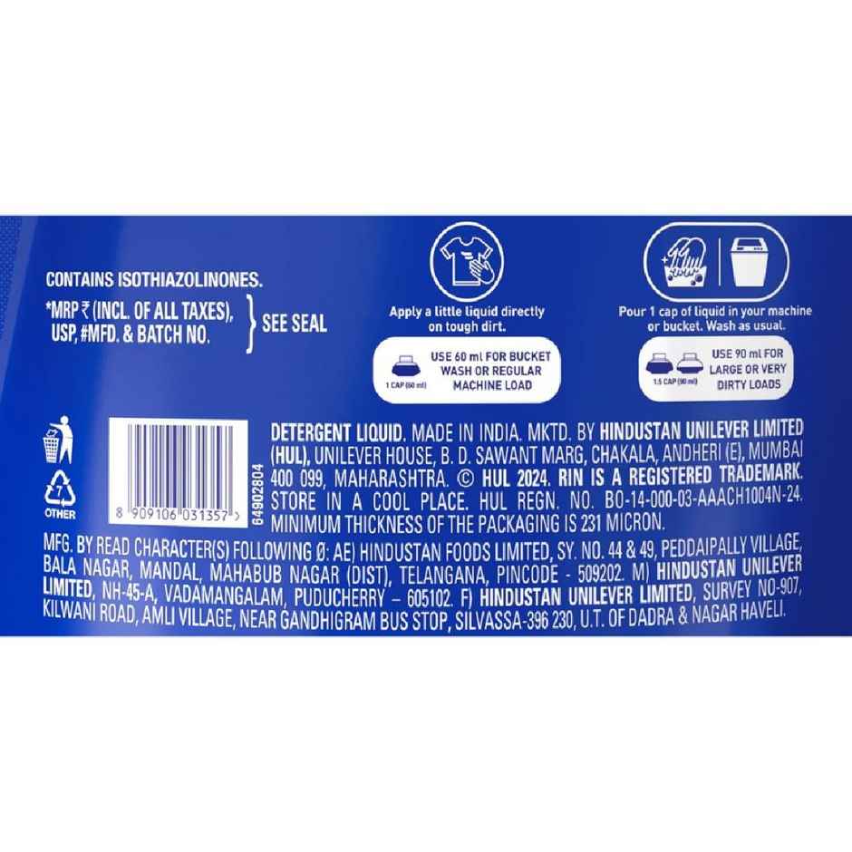 Rin Matic Liquid 4L Top Load