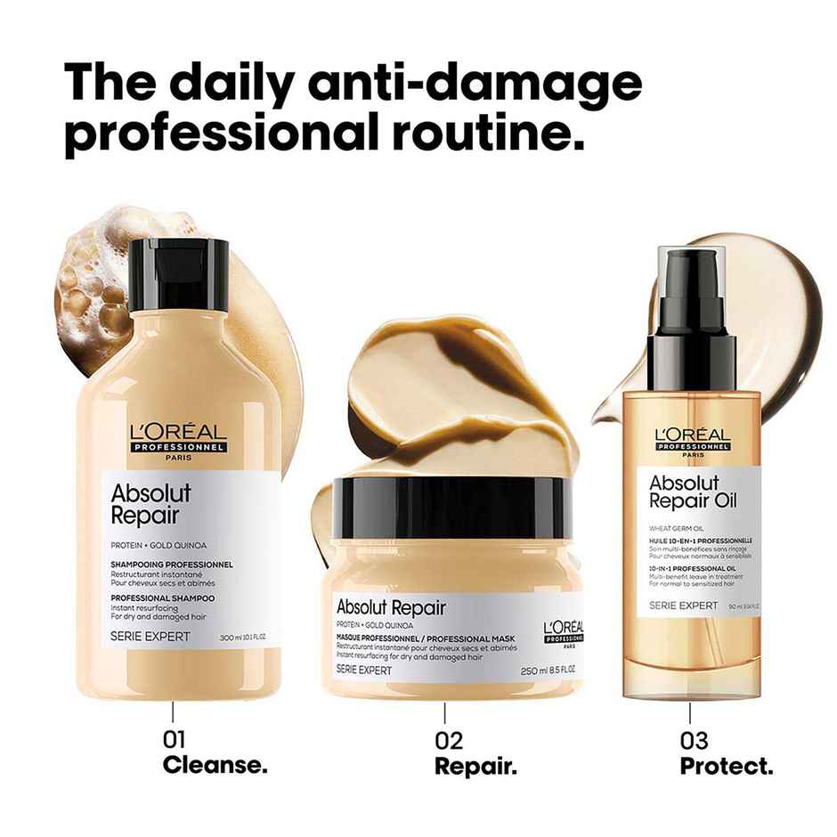 L'Oréal Professionnel Absolut Repair 10-in-1 Multi-Benefit Hair Serum For Dry And Damaged Hair
