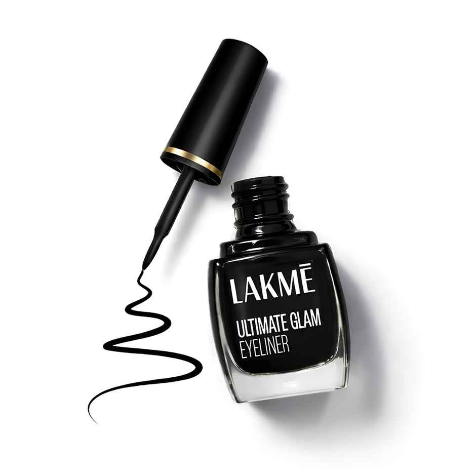 Lakme Ultimate Glam Eye Liner, Semi Matte, Black