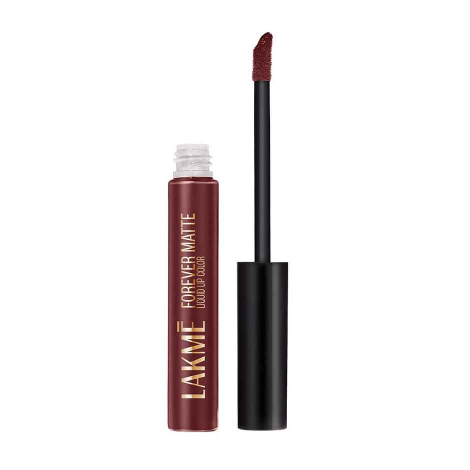 Lakme Forever Matte Liquid Lip, 16hr Lipstick, Lightweight & transferproof | Wine Touch