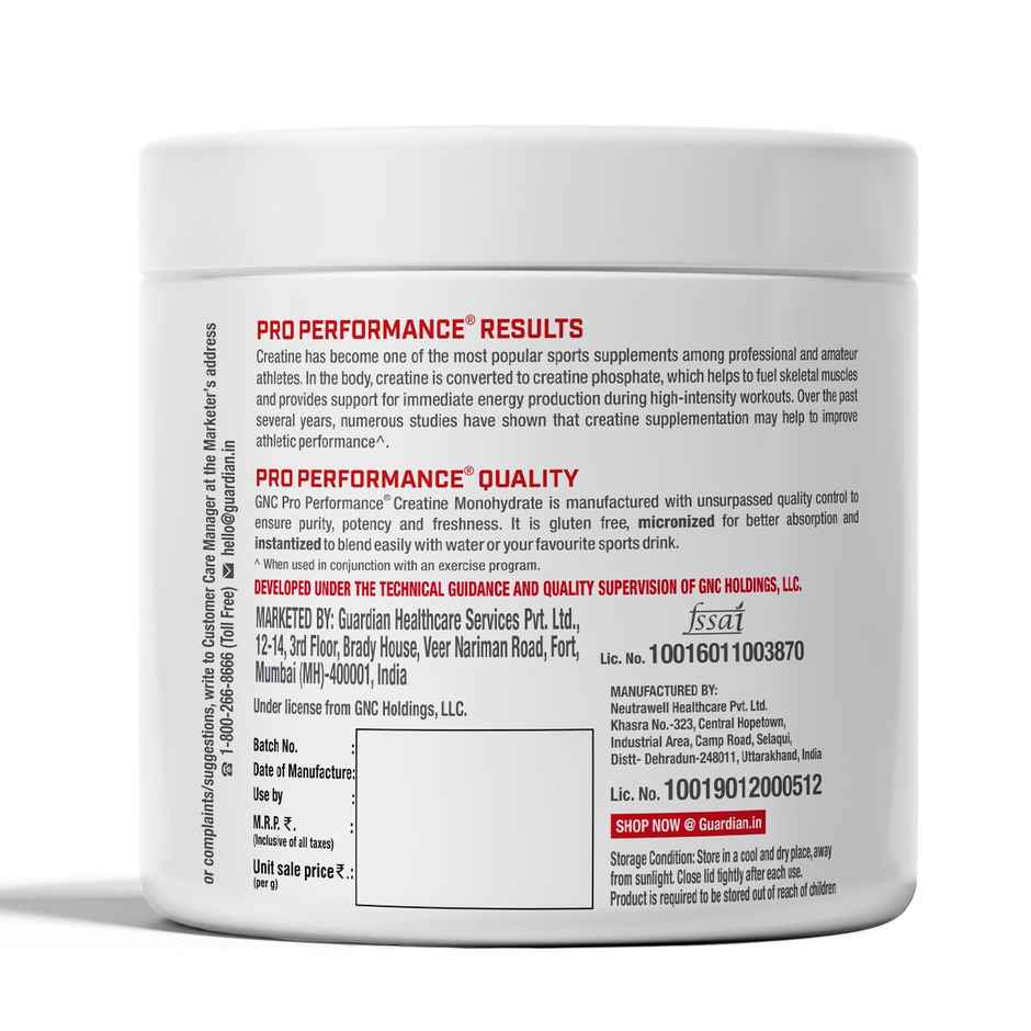 GNC Pro Performance Creatine Monohydrate Blueberry