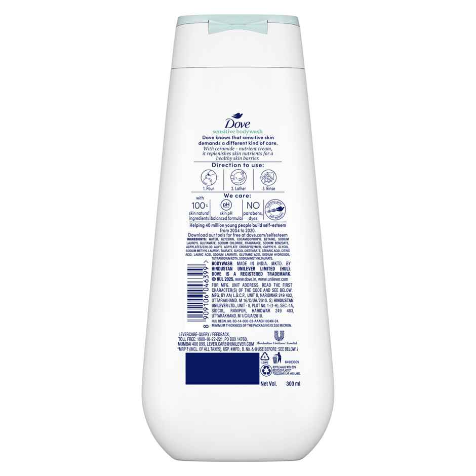 Dove Advanced Sensitive Care Bodywash| with Ceramide- Nutrient Cream|250 ml