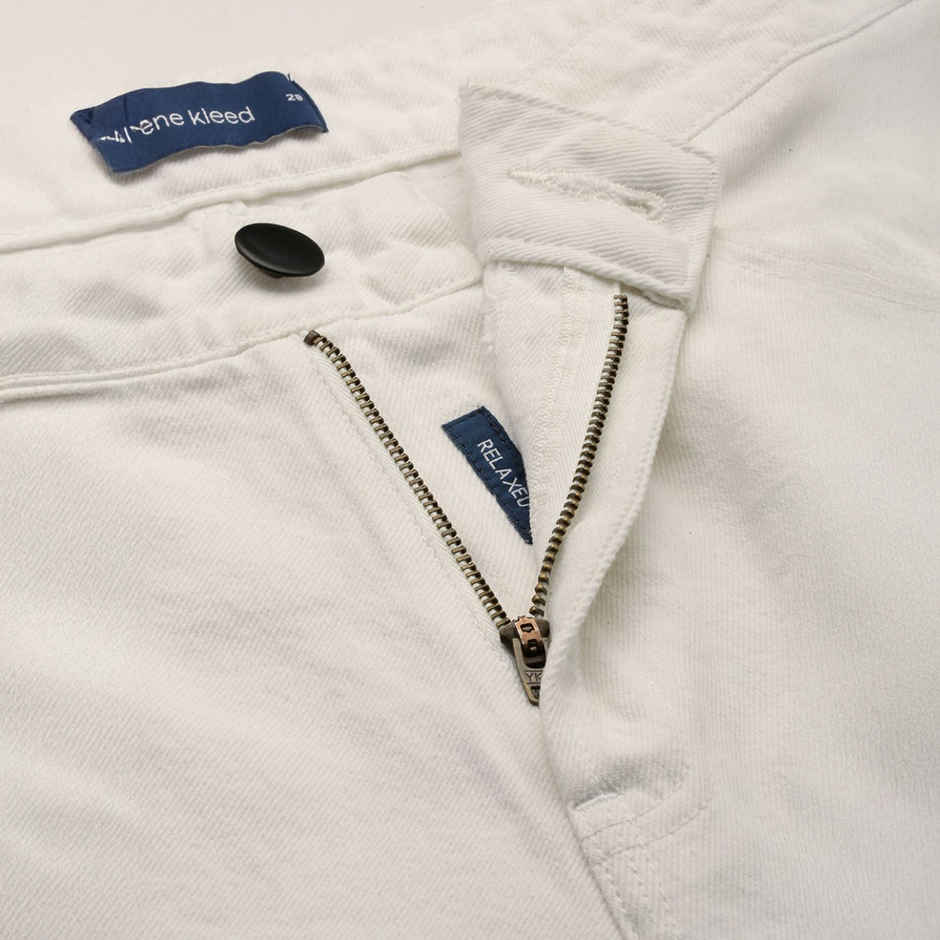 Bene Kleed Women's Relaxed Denim Trousers | White - 32