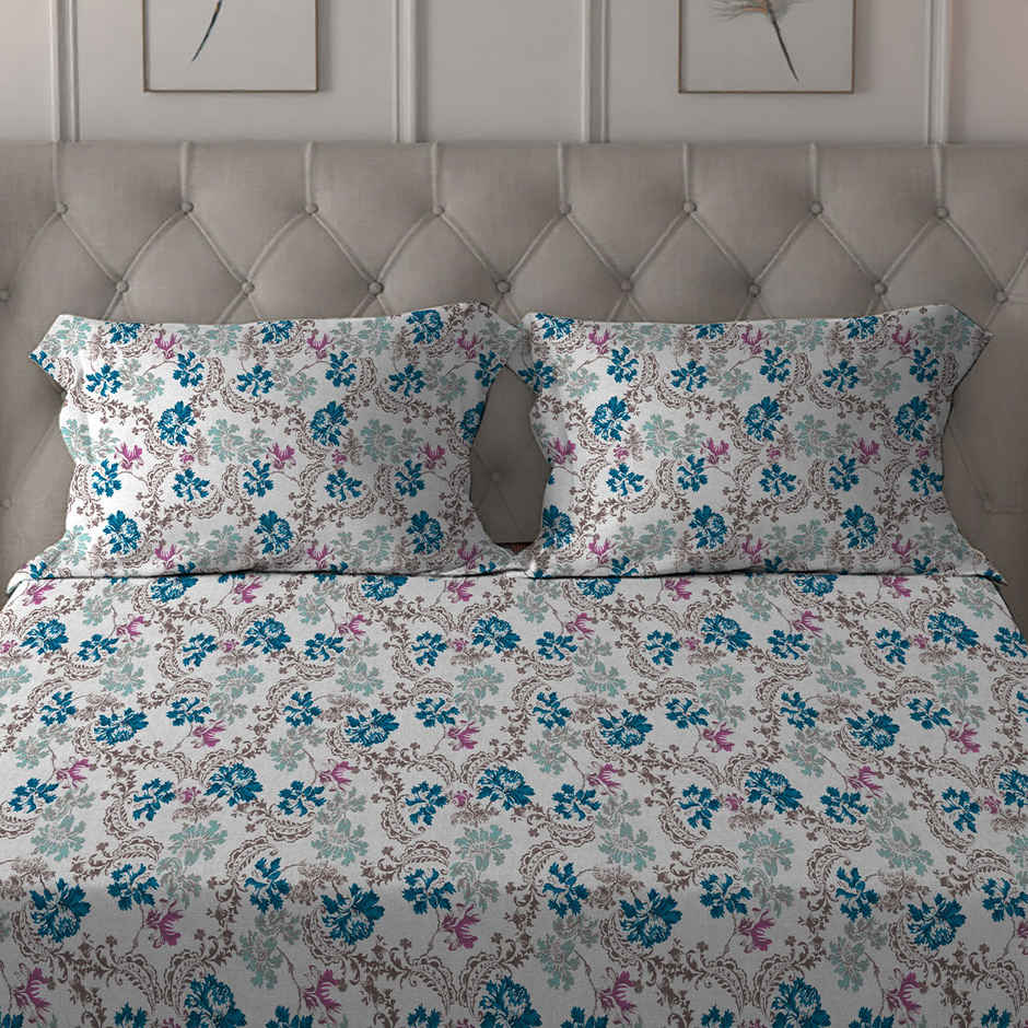 Home Elegance by myTrident Microfiber Bedsheet Set | Queen Size Double Bed sheet | 2 Pillow Covers | Wanderlust