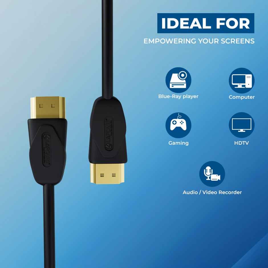 Lapcare 5M High Speed Hdmi Cable | Supports 3D-4K-Arc & Cec | For TV-Laptops-Projectors