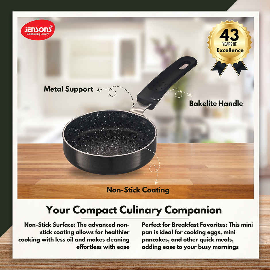 Jensons Non Stick Mini Fry Pan 12 cm | Egg Pan for Gas Stove