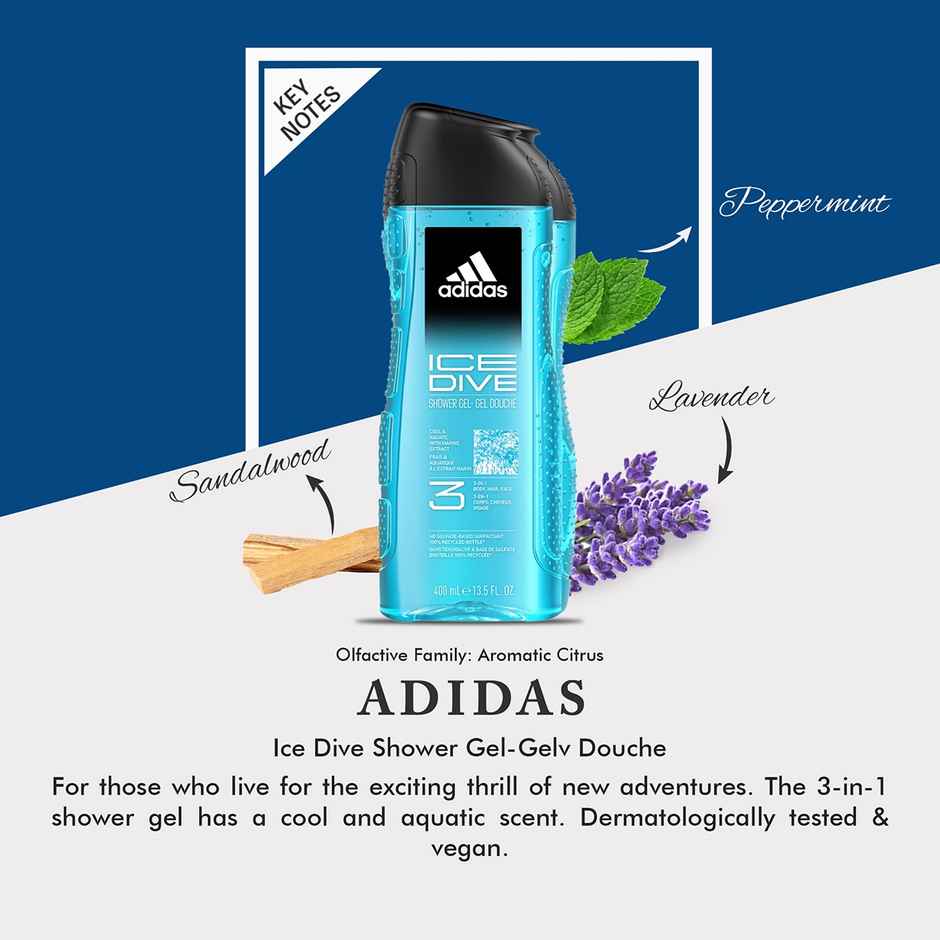 Adidas Ice Dive 3-In-1 Shower Gel