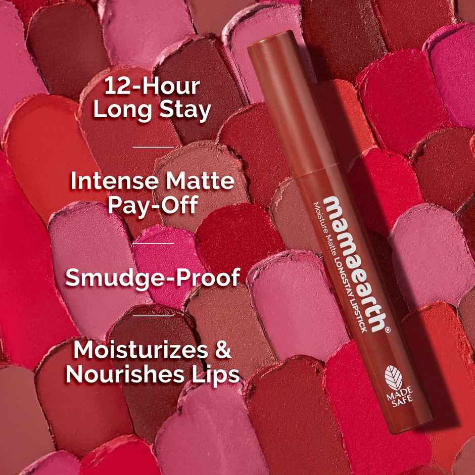 Mamaearth Moisture Matte Longstay Lipstick With Avocado Oil & Vitamin E - Citrus Nude