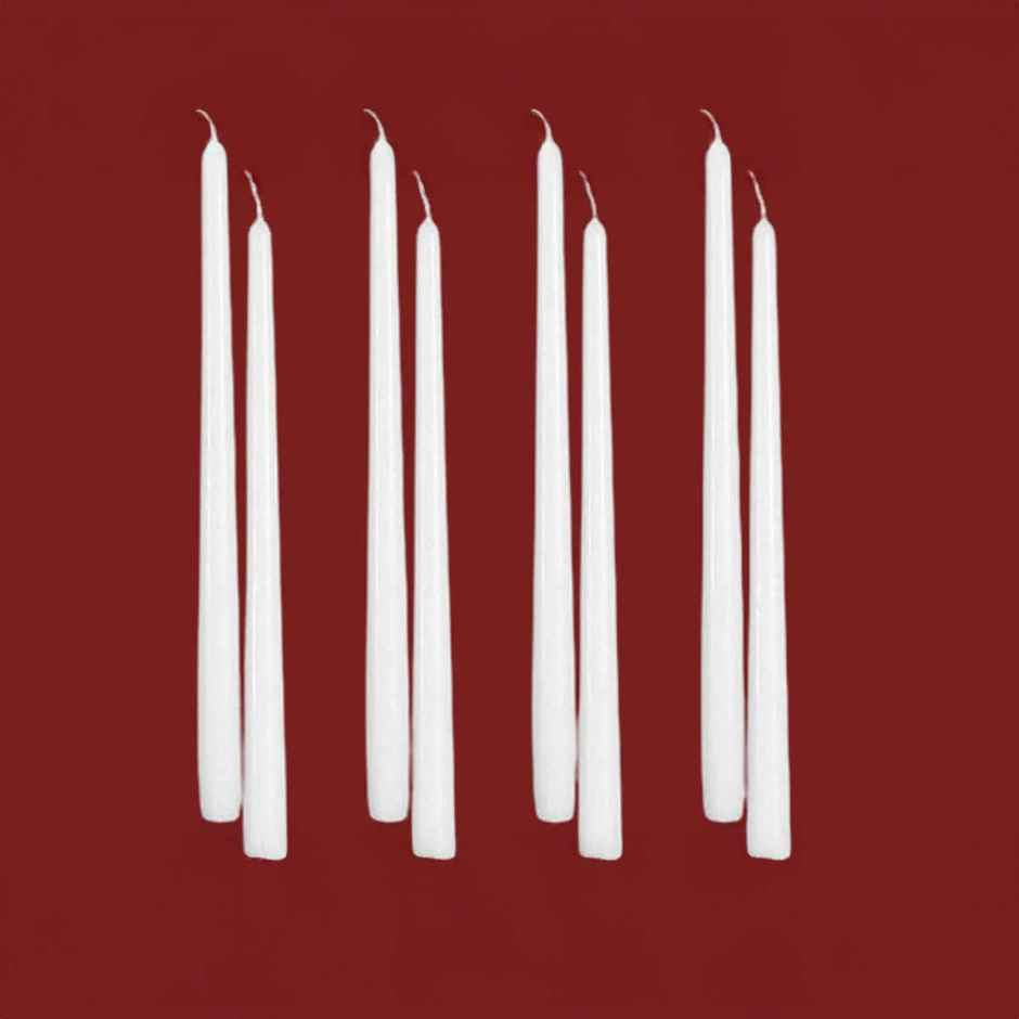 Taper Candles White | Pack of 4 | Home Decor | Pichai
