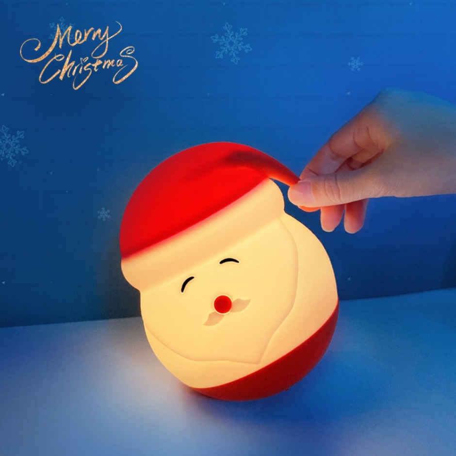 Desidiya Santa Silicone Night Lamp - Cute White Led Light For Kids,Bedroom Decor And Christmas Gift