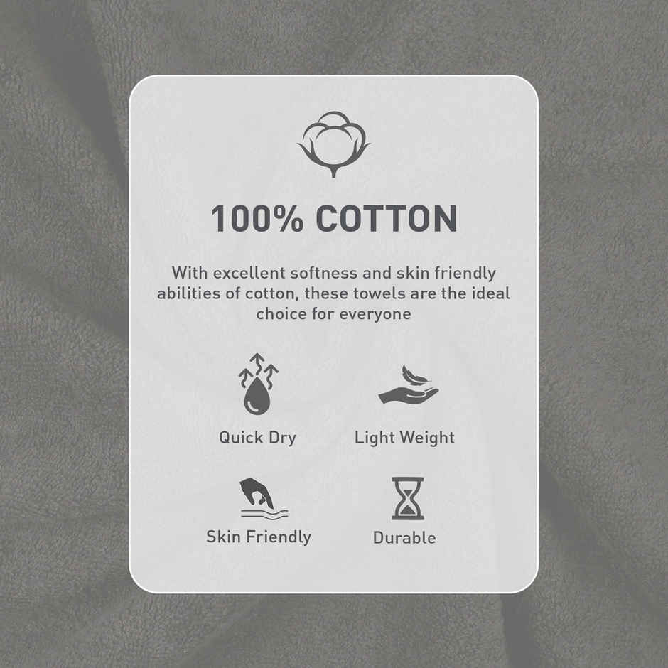 myTrident Urban Comfort Cotton Bath Towel | Black