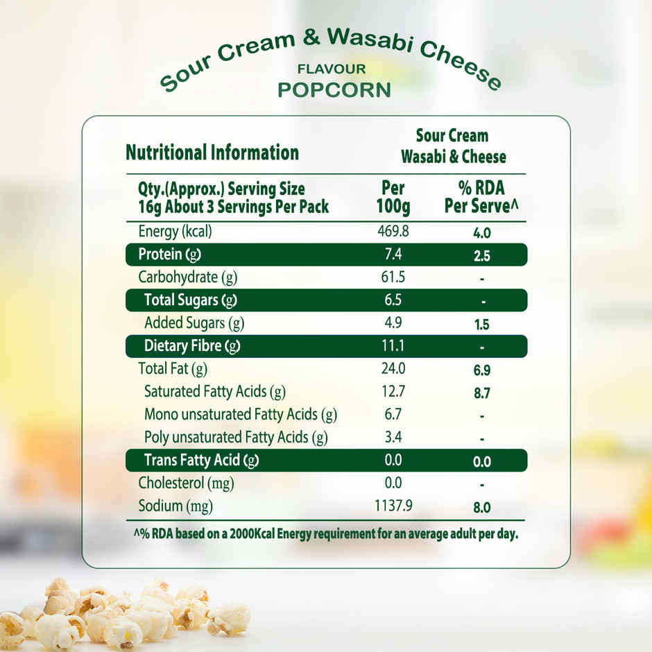 ACT II Sour Cream & Wasabi Cheese Popcorn | Gourmet Popcorn | Premium Snacks | Munchies