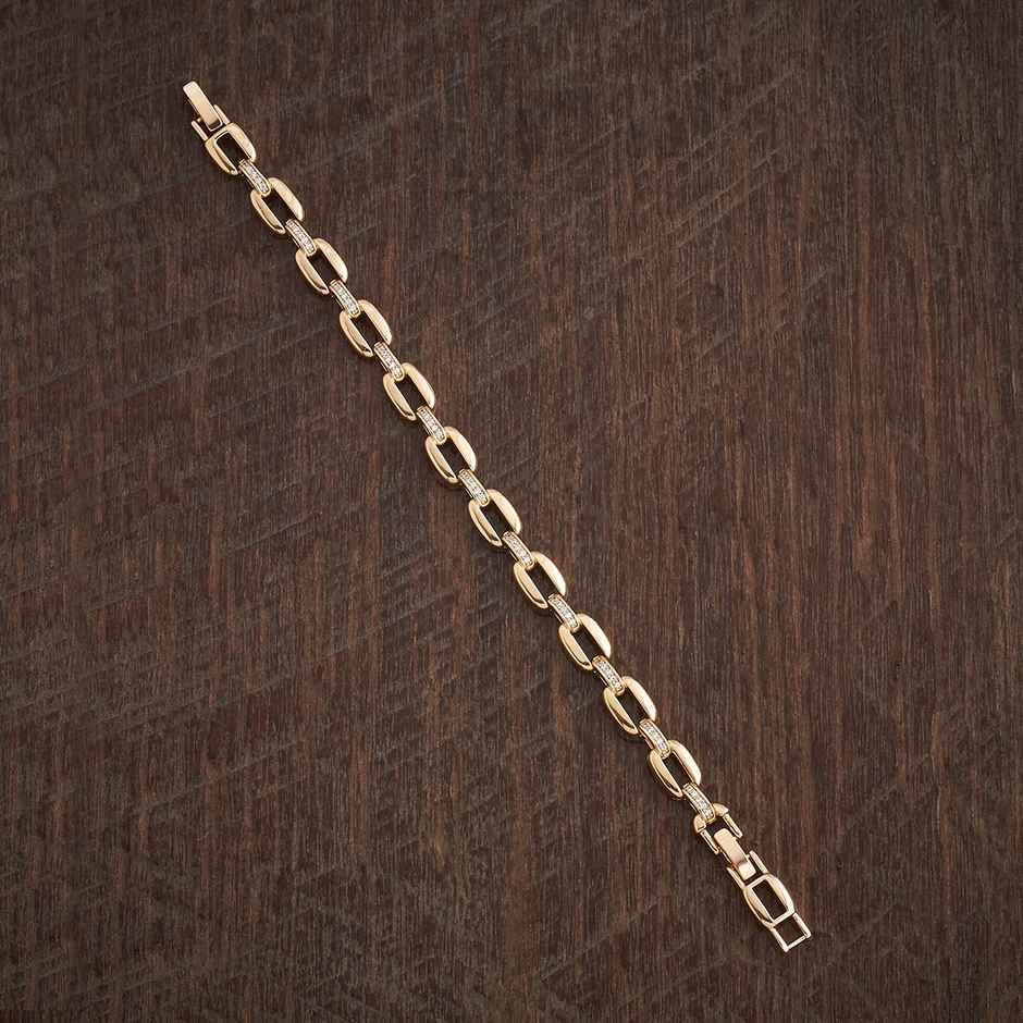 Kushal s Fashion Jewellery White Gold-Plated Party Zircon Bracelet | 443009