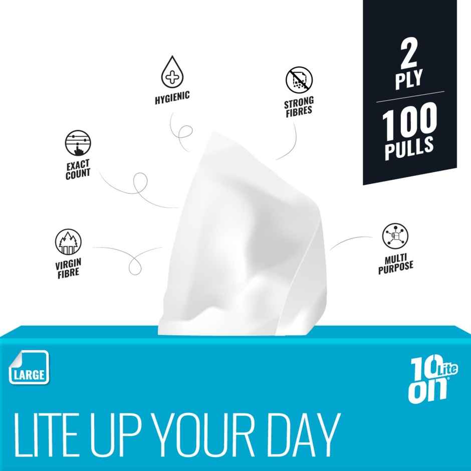 10'ON 2 Ply Extra Soft Face Tissue | Soft & Gentle