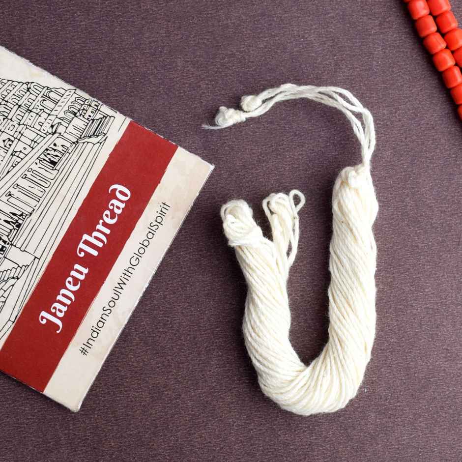 White Cotton Janeu Thread | Satvik
