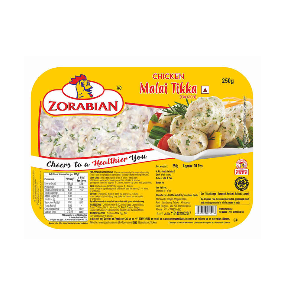 Zorabian Chicken Malai Tikka