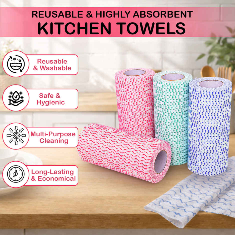 GINNI Superwipe Kitchen Towel Roll | 80 Pulls | 23 x 21 cm
