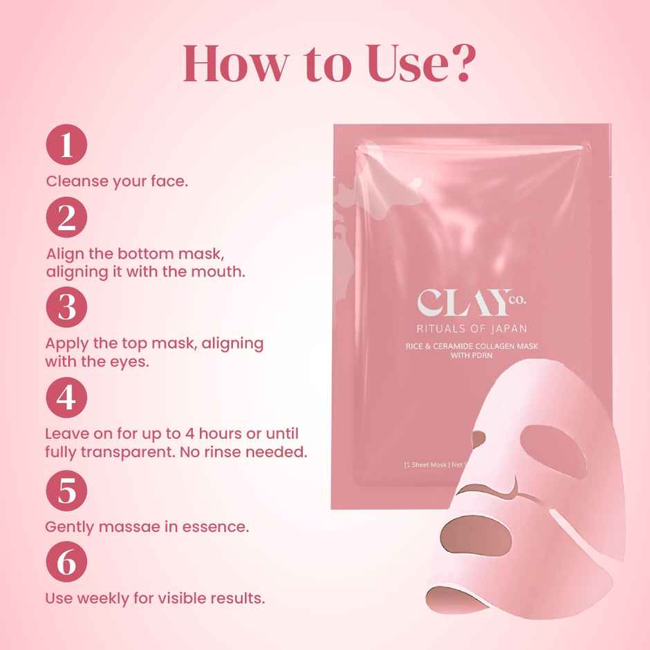Clayco Rice & Ceramide Collagen Sheet Mask with PDRN
