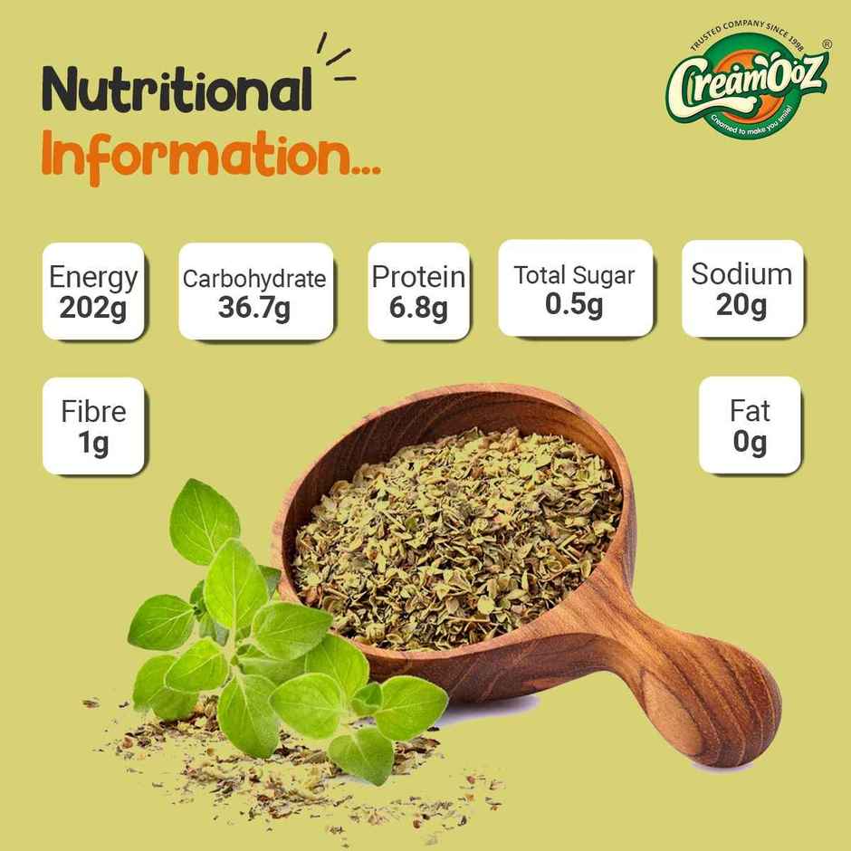 Creamooz Oregano, Pure Italian Herb, Perfect for Pizza, Pasta & Italian Cooking