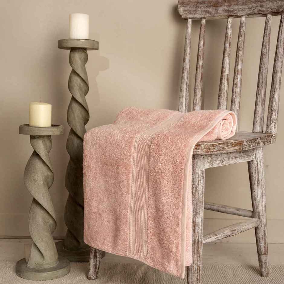 DDECOR Ecofriendly 70% Bamboo 30% Cotton Super Soft 650 GSM Solid Sustainable Bath Towel - Pink
