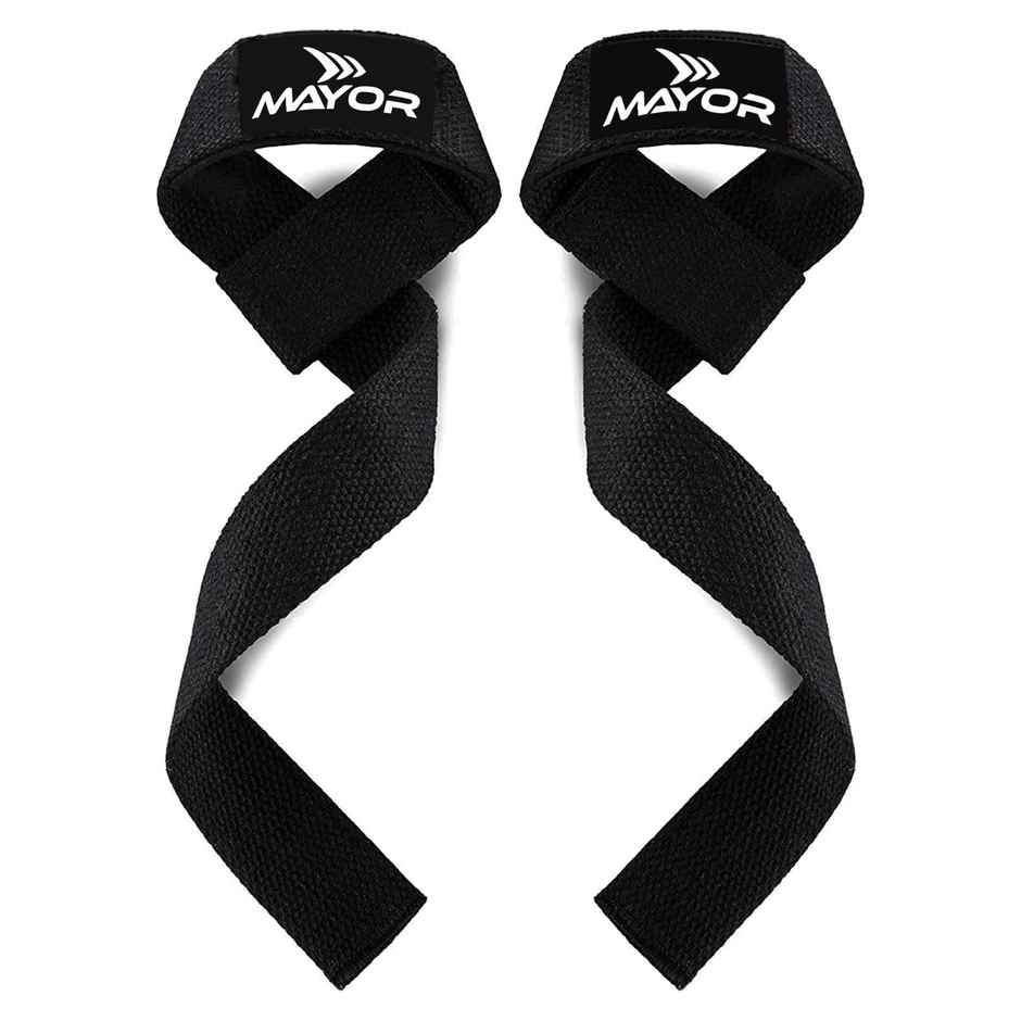 Mayor Powergrip Weight Lifting Straps Soft Padded Wrist Wrap Wrist Support