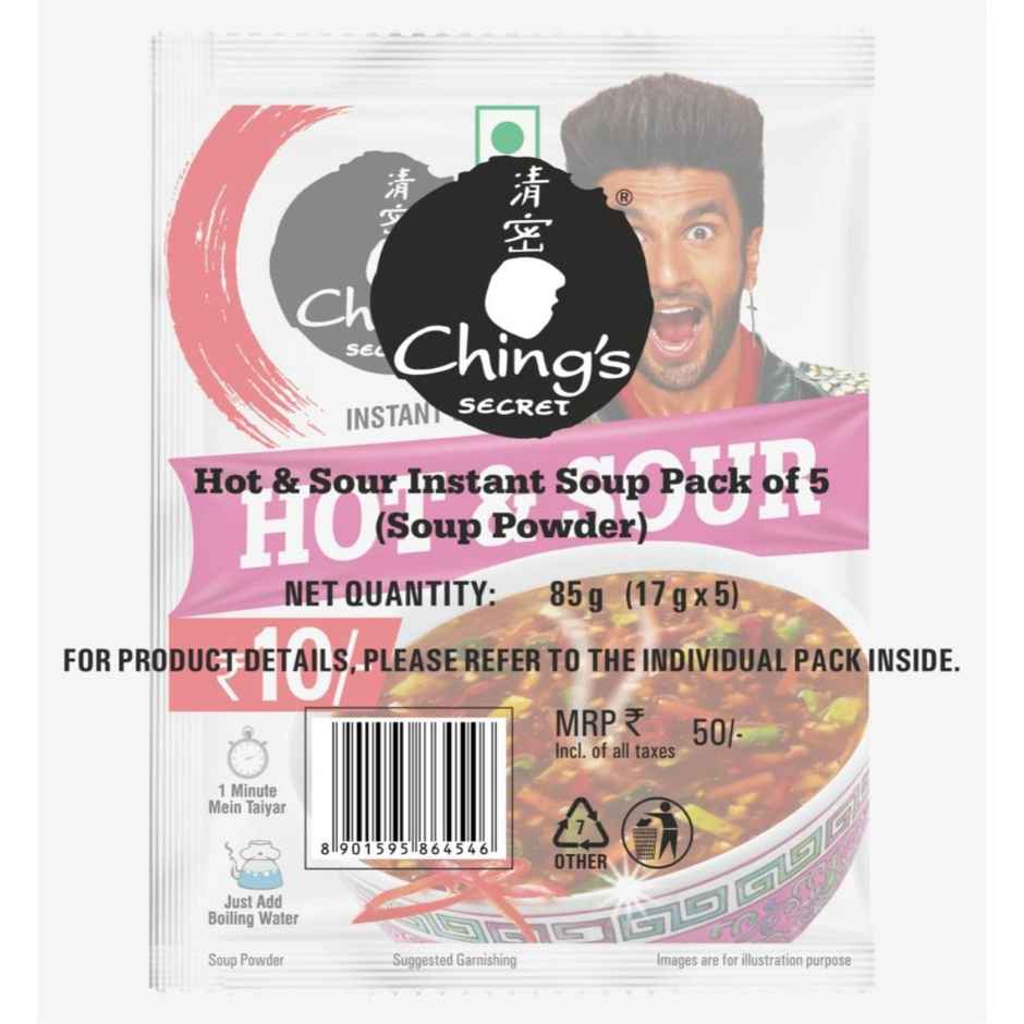 Ching's Secret Hot & Sour Instant Soup Pack of 5