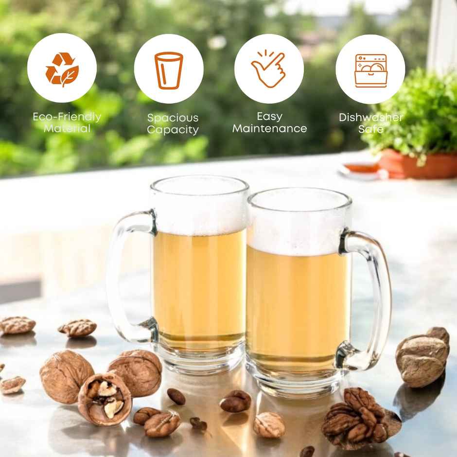 Bistro Beer Juice Milkshake Mug Set | 345 ml Each | Yera Glassware