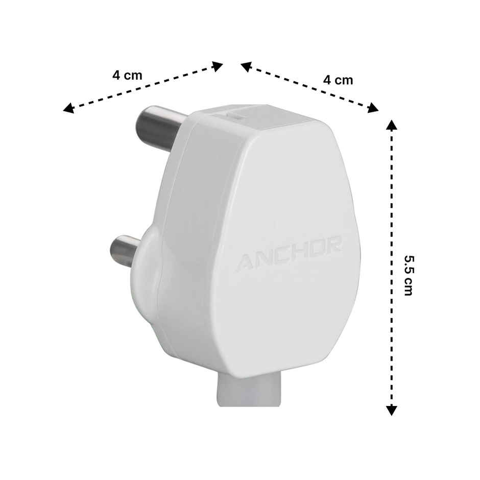 Panasonic 6Amp 3 Pin Super Plug Top, White - 39571